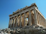The Parthenon, the famous building of ancient Greece, is a temple of Athena. It was built in the fifth century BC on the Acropolis of Athens. It has been praised as the finest achievement of Greek architecture.